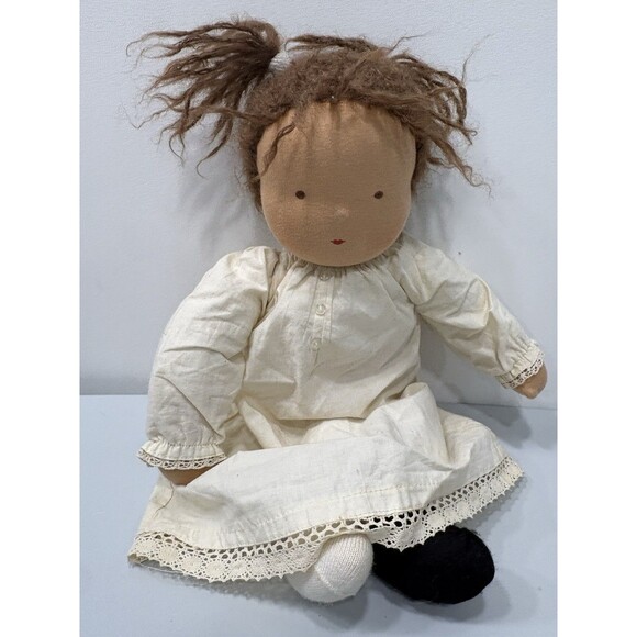 Kathe Kruse Other - KATHE KRUSE WALDORF Doll 17" Bendable Cloth Germany Vintage Clothes Cute